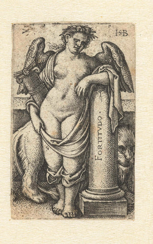 Strength (Fortitudo), Hans Sebald Beham, 1539 Canvas Print