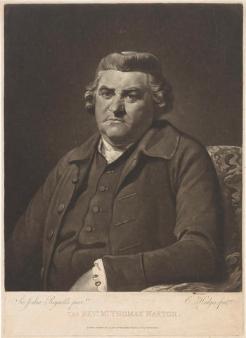 Portret van Thomas Warton, Charles Howard Hodges, 1786 Canvas Print