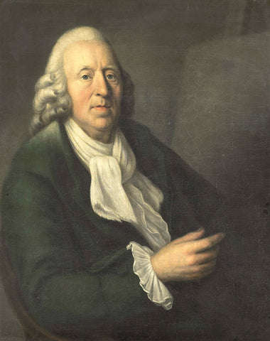 Self Portrait at approximately 60 years of age, Engel Sam, 1755 - 1769 Canvas Print