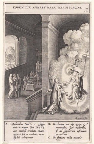 Christ appears to Maria, Hieronymus Wierix, 1593 Canvas Print