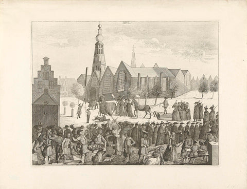 Funeral of Daniël Raap, 1754, anonymous, 1754 Canvas Print