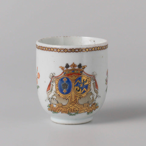 Cup with handle with the arms of the Van Idsinga and Kien families, anonymous, c. 1750 - c. 1774 Canvas Print