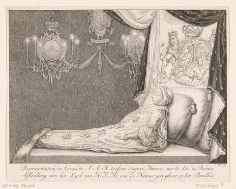 Bearded corpse of princess Anna, 1759, Simon Fokke, 1759 Canvas Print