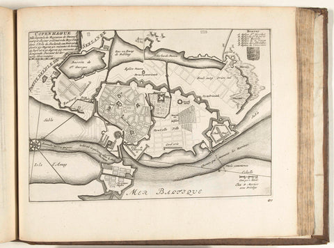 Map of Copenhagen, 1726, anonymous, 1726 Canvas Print