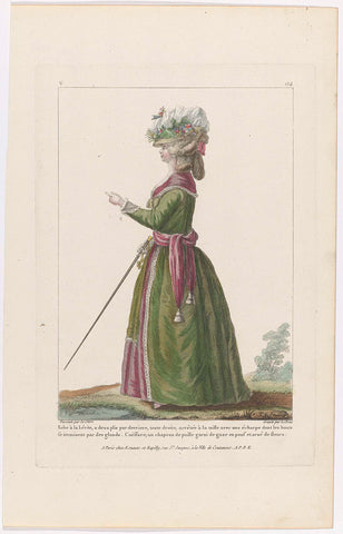 Gallerie des Modes et Costumes Français, 1779, V 124 : Robe à la Levit (...), Pierre Adrien Le Beau, 1779 Canvas Print