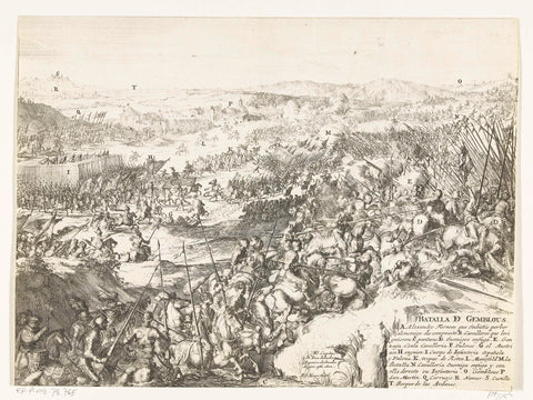 Battle of Gemblours, 1578, Romeyn de Hooghe, 1670 - 1699 Canvas Print