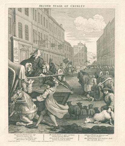 Mistreatment of working animals, William Hogarth, William Hogarth, 1751 Canvas Print