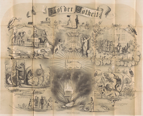 Cartoon in Delftse studentnalmanak, 1869, unknown, 1869 Canvas Print