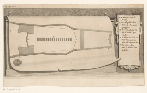 Map of a dry dock in Vlissingen, François van Bleyswijck, 1717 - 1755 Canvas Print