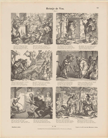 Reintje de Vos. / Plate I, E. Ille, 1843 - c. 1920 Canvas Print