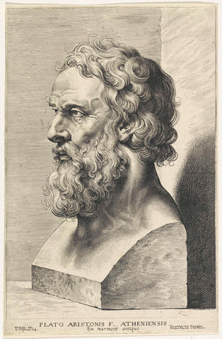 Bust of Plato, Lucas Vorsterman (I), 1630 - 1638 Canvas Print