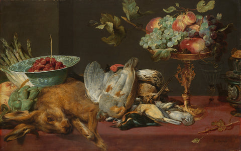 Still Life with Dead Game, Fruit and Vegetables, Frans Snijders, c. 1616 - c. 1620 Canvas Print