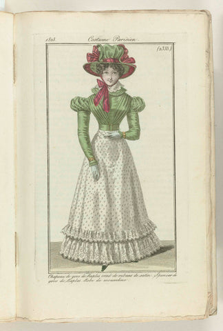 Journal des Dames et des Modes 1825, Costume Parisien (2355), anonymous, 1825 Canvas Print