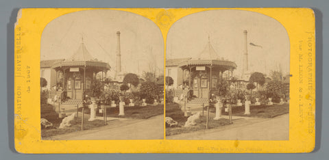 View of the parc français during the World's Fair of 1867, Léon &Lévy, 1867 Canvas Print