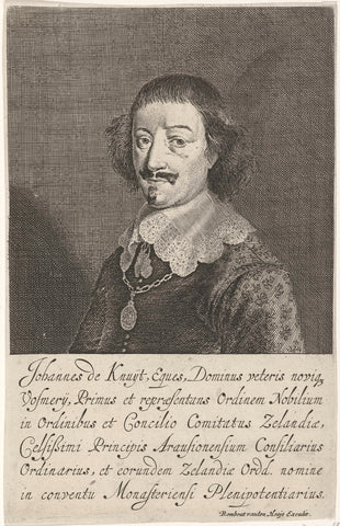 Portret van Johan de Knuyt, Pieter Nolpe, 1644 - 1664 Canvas Print