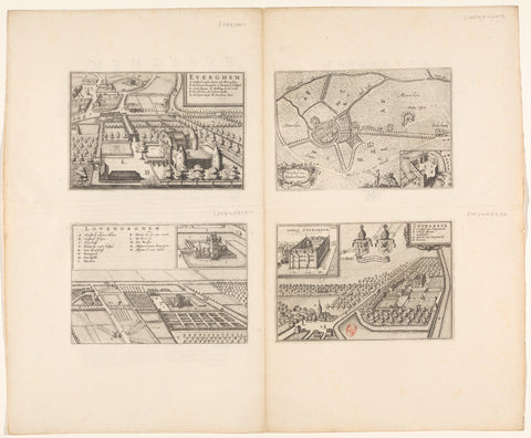 View of the castle of Evergem, Vinderhoute, Lovendegem and Zwijnaarde, anonymous, 1652 Canvas Print