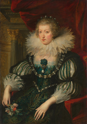 Portrait of Anne of Austria (1601-1666), Queen of France, Peter Paul Rubens (workshop of), c. 1628 Canvas Print