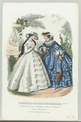 Le Conseiller des Dames et Des Demoiselles, August 1859 : Journal d'economic (...), Anaïs Colin-Toudouze, 1859 Canvas Print