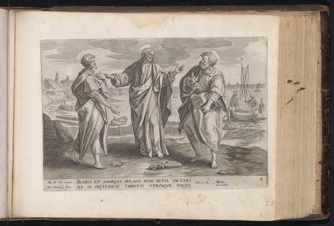 Vocation of Peter and Andrew, Antonie Wierix (II), 1646 Canvas Print