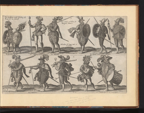 Soldiers Dressed in the Fashion of ca. 1580, Abraham de Bruyn, 1581 Canvas Print