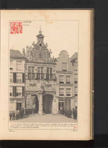 House above a passage on the Grote Markt in Nijmegen, anonymous, c. 1881 - in or before 1889 Canvas Print