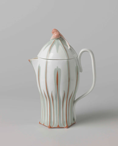 Coffee pot with lid, painted with the Crocus décor, Meissener Porzellan Manufaktur, 1896 Canvas Print