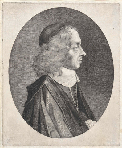 Portrait of Constantijn Huygens, Cornelis Visscher (II), 1657 Canvas Print