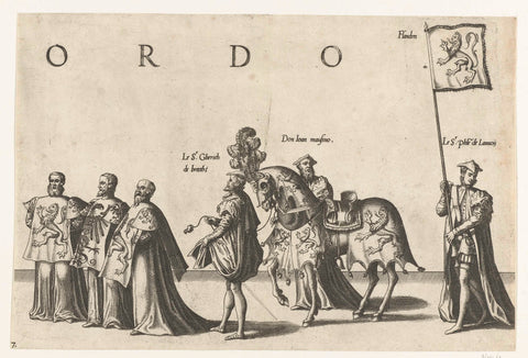 Part of the procession, no. 7, Joannes van Doetechum (I), 1559 Canvas Print