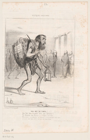 Caricature of the Diogenes, Honoré Daumier, 1842 Canvas Print