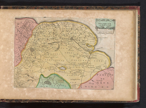 Map of Oostergo, anonymous, 1735 Canvas Print