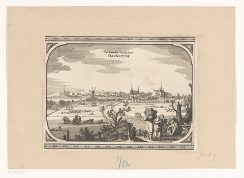 View of Haamstede, Pieter Hendricksz. Schut, 1656 - 1657 Canvas Print