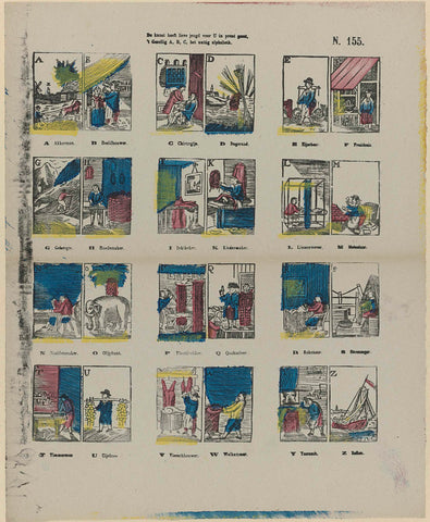 De kunst heeft lieve jeugd voor u in prent gezet, / 't gezellig A, B, C, het nuttig alphabeth, Alexander Cranendoncq, 1827 - 1894 Canvas Print