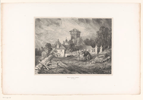 View of the castle of Pesteils near Polminhac, Eugène Isabey, 1832 Canvas Print