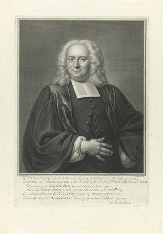 Portrait of Johannes Esgers, Pieter Tanjé, 1741 Canvas Print