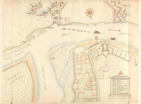 Map of Nijmegen and surroundings, c. 1701-1715, Samuel Du Ry de Champdoré, 1701 - 1715 Canvas Print