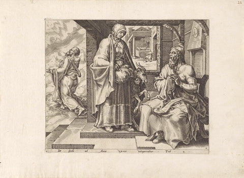 Tobit and Anna with the Goat, anonymous, 1556 Canvas Print