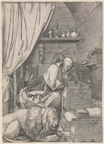 Saint Jerome in his study room, Albrecht Dürer, 1511 Canvas Print