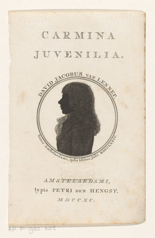 Silhouette of David Jacob van Lennep, anonymous, 1790 Canvas Print