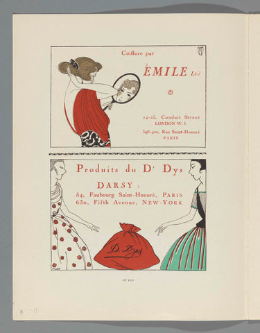 Gazette du Bon Ton, 1920 - No. 3, p. XVIII: advertenties, anonymous, 1920 Canvas Print