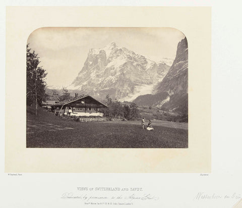 View of the Wetterhorn from Grindelwald, William England, 1863 - 1865 Canvas Print