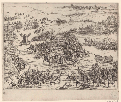 Battle of the Mookerheide, 1574, anonymous, 1613 - 1615 Canvas Print