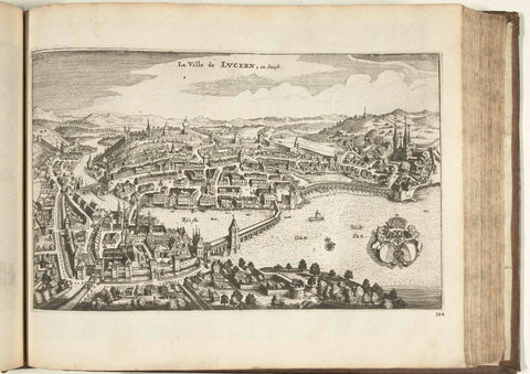 View of Lucerne, 1726, anonymous, 1726 Canvas Print