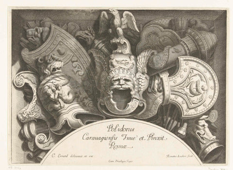 Helmet crowned with eagle, René Lochon, 1651 Canvas Print