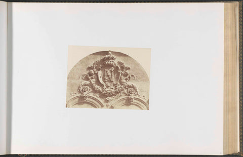 Plaster model for decoration at the Palais du Louvre by Jean-Marie-Bienaimé Bonnassieux, Édouard Denis Baldus, c. 1855 - c. 1857 Canvas Print