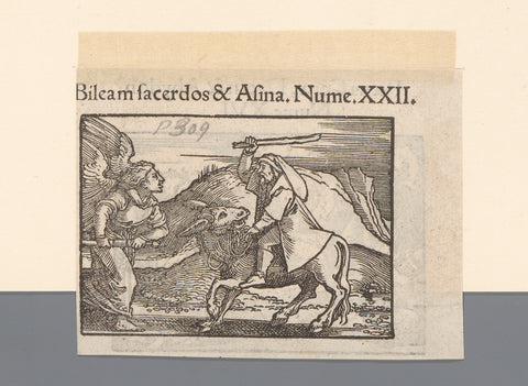 Bileam and his donkey, anonymous, 1530 - 1533 Canvas Print