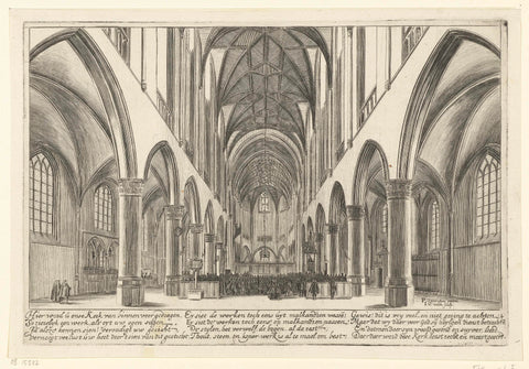 Interior of the Sint-Bavokerk in Haarlem, Jan van de Velde (II), 1628 Canvas Print