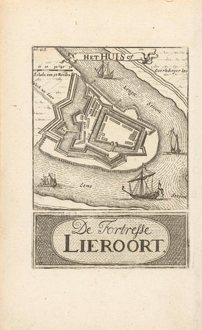 Map of the fortress Lierort, Hendrik Hofsnider, 1743 Canvas Print