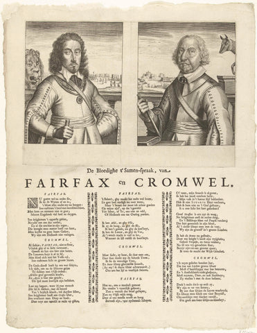 Dialogue between Fairfax and Cromwell, 1649, anonymous, 1649 - 1650 Canvas Print