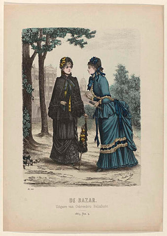 De Bazar, 1883, No. 9, Pl. 536, anonymous, 1883 Canvas Print