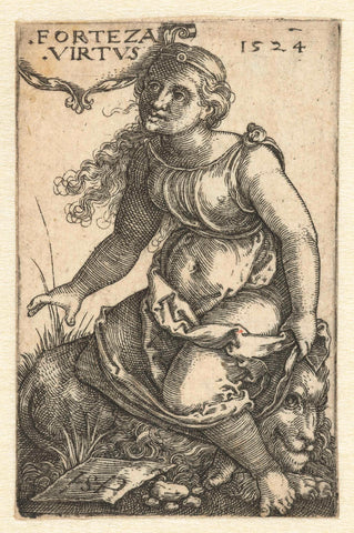 Kracht (Fortitudo), Hans Sebald Beham, 1524 Canvas Print